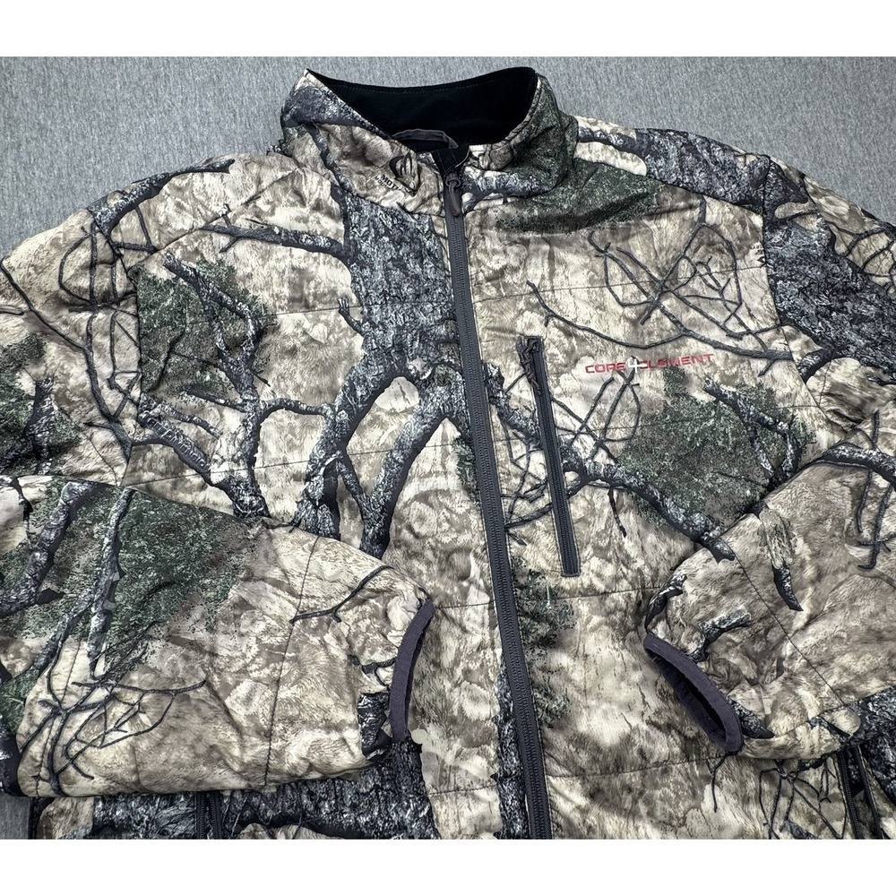 Core4Element Mens Camo Hunting Jacket Mothwing Mountain Primaloft Sz XL *FLAWS*